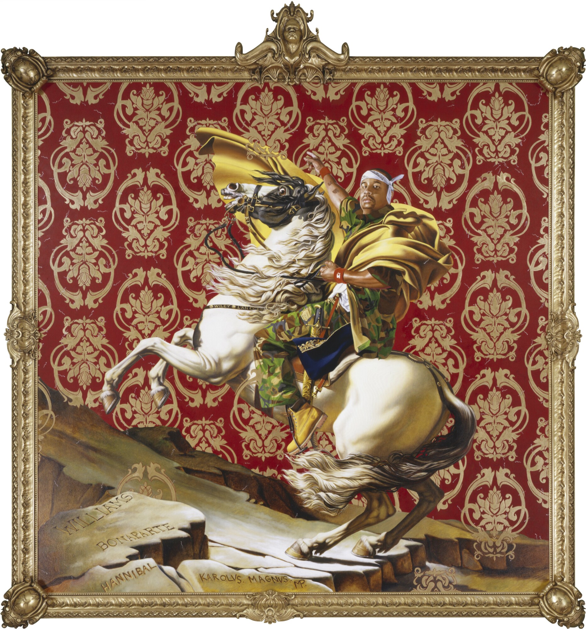 kehindewiley_a new republic_Napoleon Leading the Army Over the Alps