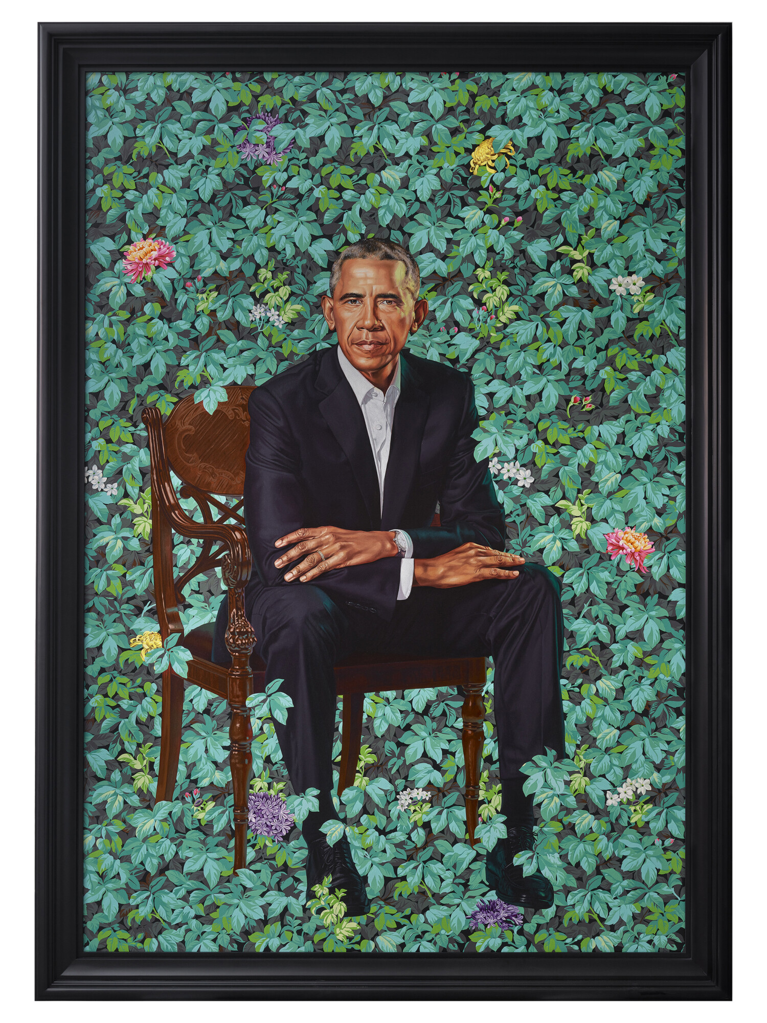 kehindewiley_Official_Portrait_of_President_Barack_Obama_Barack_Obama
